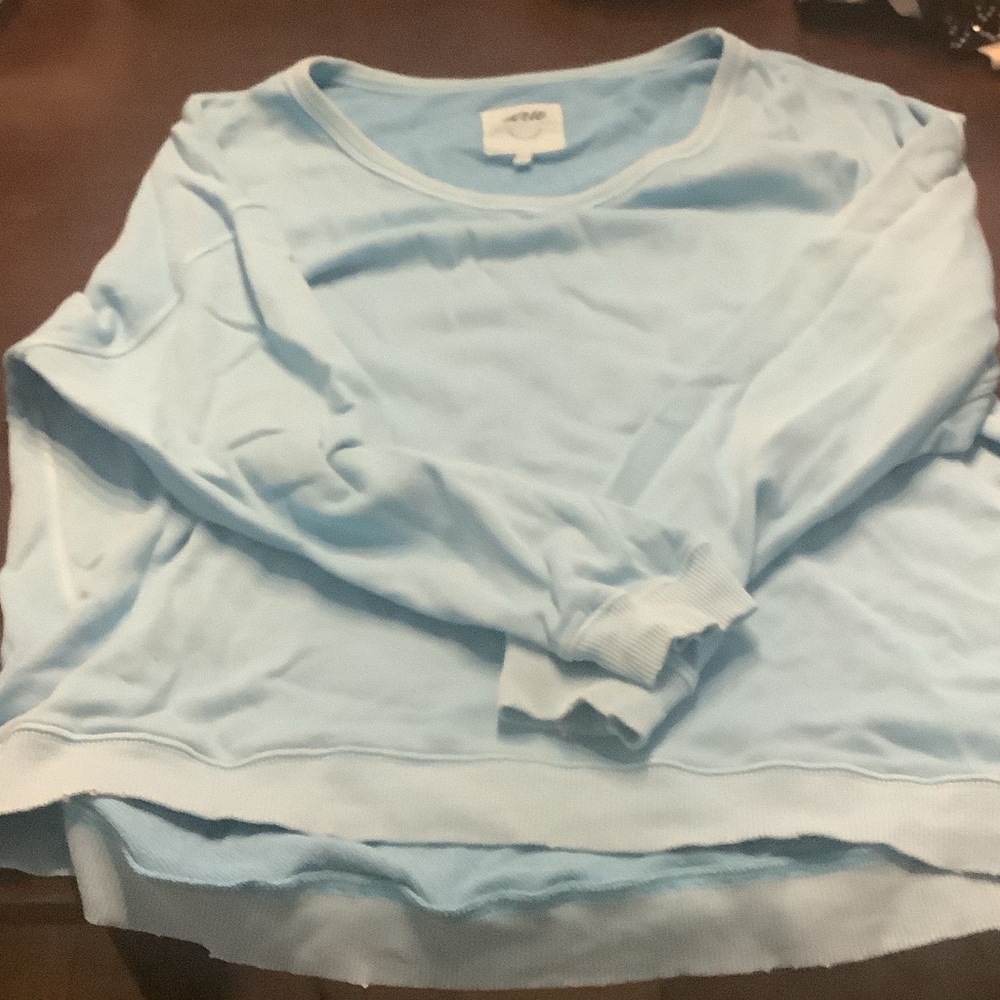 Aerie Sky Blue distressed sweatshirt M
